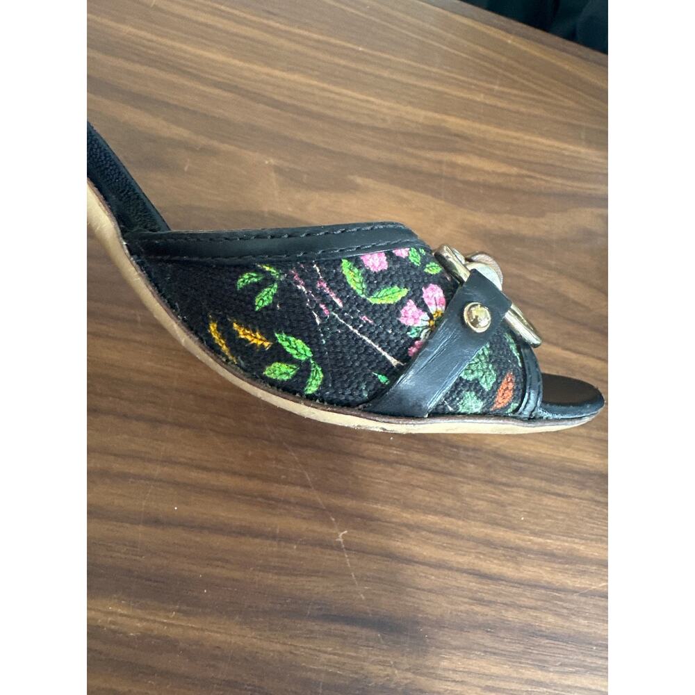 Gucci Bamboo Horsebit Floral Mule Heels Size 5.5 - Picture 6 of 10